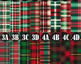 Christmas Plaid Vinyl, Red and Green Patterned Vinyl, Iron On Vinyl, Printed HTV Sheets, Siser Heat Transfer, Sticky Adhesive Craft Vinyl