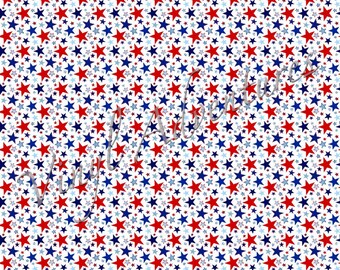 Patriotic Pattern Vinyl, 4th of July Vinyl, Red White Blue, Stars, USA, Patterned, Printed, Vinyl, Sheets, Decal, 12"x12",  Oracal 651
