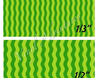 Watermelon Vinyl, Green Watermelon Rind Vinyl, Summer Pattern Vinyl, 12"x12", Outdoor Permanent Adhesive, Oracal 651