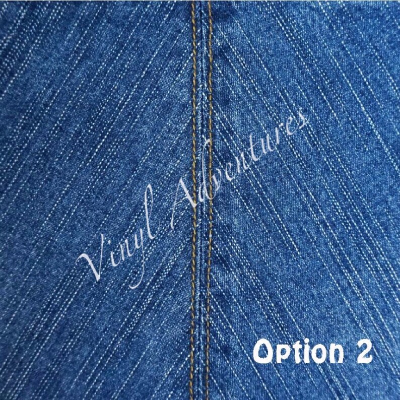 Denim Pattern Vinyl, Blue Jeans, Blue, Chambray, Patterned, Printed, Vinyl, Permanent Adhesive, 12x12, Craft Vinyl Sheet, Oracal 651, Decal Bild 3