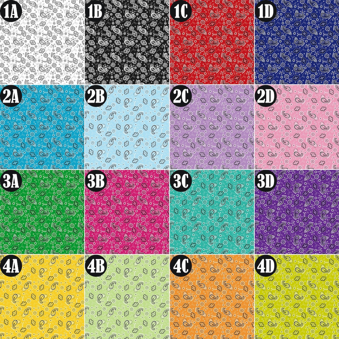 Red Pattern Htv Bandana Heat Transfer Vinyl, Red, Pattern HTV, Paisley Patterned HTV ...
