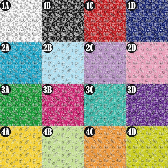 Bandana Heat Transfer Vinyl, Red, Pattern HTV, Paisley Patterned HTV, Siser Easyweed, Printed, Country, Cowboy, Cowgirl, HTv, Tshirt Vinyl