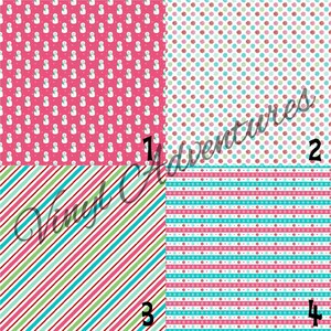 May include: Four digital paper designs featuring winter themes. The first design is pink with white snowmen. The second design is white with red, green, and blue snowflakes. The third design is red and white stripes with green and blue accents. The fourth design is white with pink, blue, and green snowflake patterns.