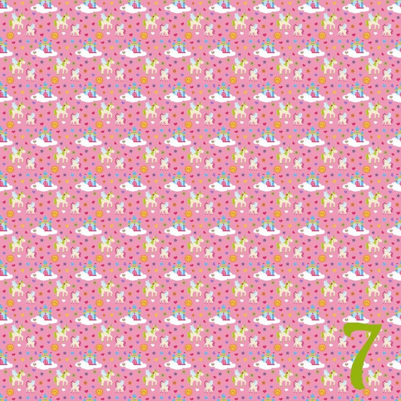 Unicorn Heat Transfer Vinyl Rainbow Pattern HTV, Unicorn HTV Sheets, Printed Heat Transfer Vinyl, Printed HTV Vinyl, Custom Print HTv image 6