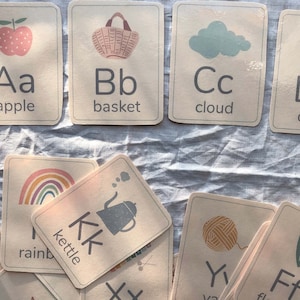 Printable Alphabet Flash Cards | Digital Download | ABC Preschool Learning