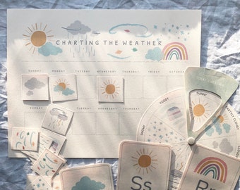 Printable Chart the Weather Bundle | Digital Download | Preschool Early Learning