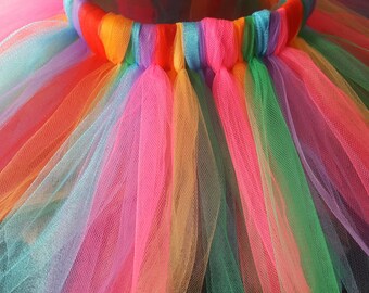 Tutu arc-en-ciel - nouveau-né, bébé, bébé, filles, cadeau pour les trolls, My Little Pony, Rainbow Dash, fête d’anniversaire Candyland ou costume de clown!