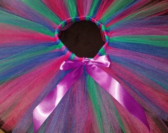 Tutu de sirène - reflets et brillance tutu - tutu en violet, rose, bleu et turquoise - anniversaire tenue ou costume