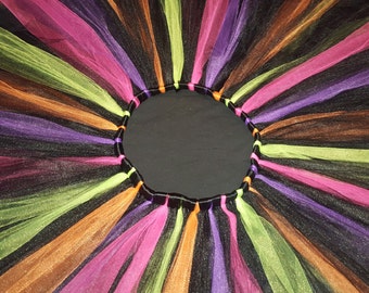 Tutu néon - Noir, violet, orange, rose et vert Tutu - nouveau-né, bébé, filles, adulte - costume d’Halloween, fête d’anniversaire