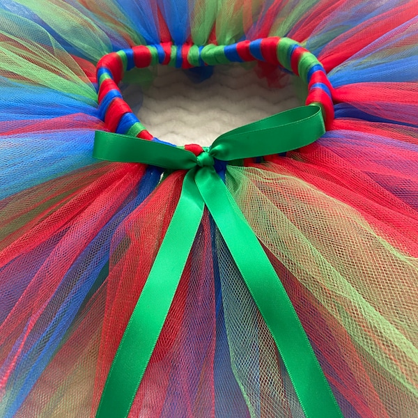 Red, Green, Blue tutu - birthday tutu