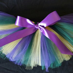 Peacock tutu - Mardi Gras tutu - purple, green, gold tutu - newborn tutu - infant tutu - baby tutu - adult tutu