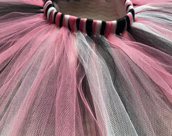 Tutu d’anniversaire rose, noir et blanc, tutu de bébé, tutu de filles, tutu de femmes