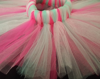 Tutu vert menthe et rose - anniversaire de sirène - anniversaire de licorne - tutu adulte - tutu nouveau-né