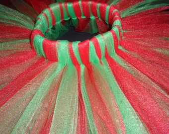 Tutu rouge et vert - Robe tutu de Noël - nouveau-né, nourrisson, bébé, filles, adulte pour la fête de Noël
