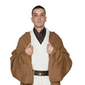 OBI Wan KENOBI REPLICA Costume - Body Tunic with Replica Light Brown Jedi Robe - Great Quality - Perfect for your Star Wars Costume Cosplay