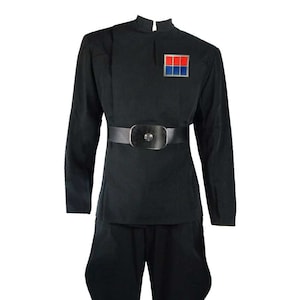 IMPERIAL OFFICER COSTUME - Black - Jacket and Pants - Quality Materials - Perfect for your Star Wars Costume / Cospla