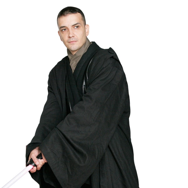 Star Wars Sith / Jedi Robe SEULEMENT - Noir - Réplique du costume Star Wars