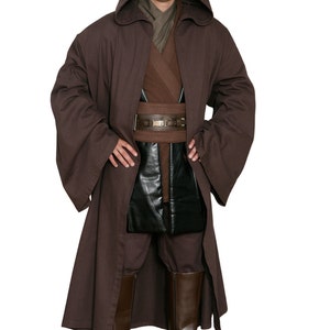Star Wars Anakin Skywalker Replica Jedi Costume Body Tunic with Replica Dark Brown Jedi Robe image 2