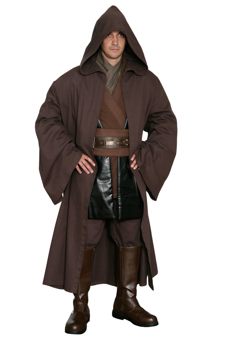 Star Wars Anakin Skywalker Replica Jedi Costume Body Tunic with Replica Dark Brown Jedi Robe image 2