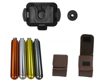 JEDI BELT ACCESSORY Bundle - 2 x Pouches - 4 x Food Capsules - 1 x Lightsaber Covertec Clip + wheel Perfect for your Star Wars Costume Belt