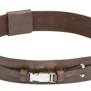 ANAKIN SKYWALKER BELT - Brown - Pleather with Metal Buckle - Jedi / Sith Belt - Perfect for your Star Wars Costume / Cosplay