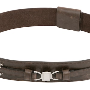 OBI Wan KENOBI BELT - Brown - Pleather with Metal Buckle - Jedi / Sith Belt - Perfect for your Star Wars Costume / Cosplay