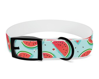 SplashGuard Waterproof Dog Collar - Watermelon, Summer, Stylish, Durable, and Odor Resistant