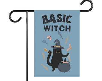 Grundlegende Hexe, Witchy, Halloween, lustiges Gartenzeichen, Halloween-Gartenzeichen, lustiges Yard-Zeichen, Yard-Zeichen, Flagge für Außendekor