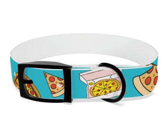 SplashGuard Waterproof Dog Collar - Pizza, Stylish, Durable, and Odor Resistant