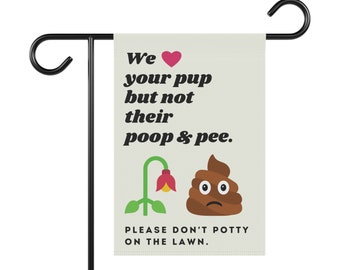 Curb Your Dog Garden Flag - Funny and Functional Yard Sign for Dog and Garden Lovers