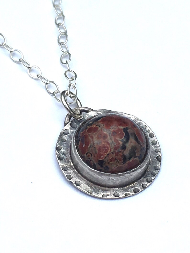 Leopard Skin Jasper Necklace in Sterling Silver
