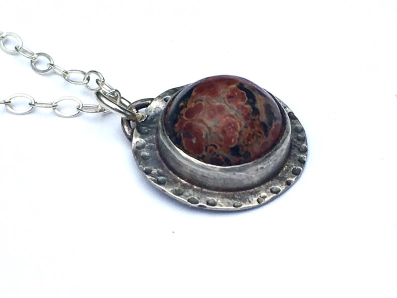 Leopard Skin Jasper Necklace in Sterling Silver