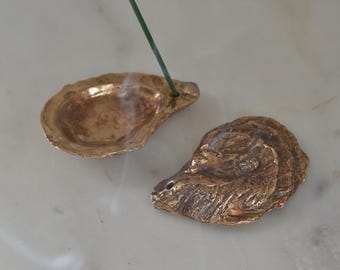 Bronze Cast Oyster Shell Incense Holder