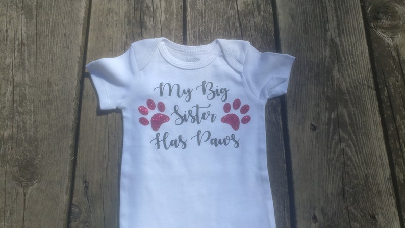 Fur Babies Baby Shower Gift My Big Sister Has Paws Baby Etsy Fur Babies Baby Shower Gift My Big Sister Has Paws Baby Etsy