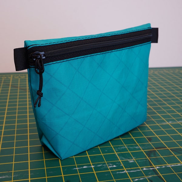 The Wedge Zip Pouch - Size Small - Ecopak fabric in a variety of colours