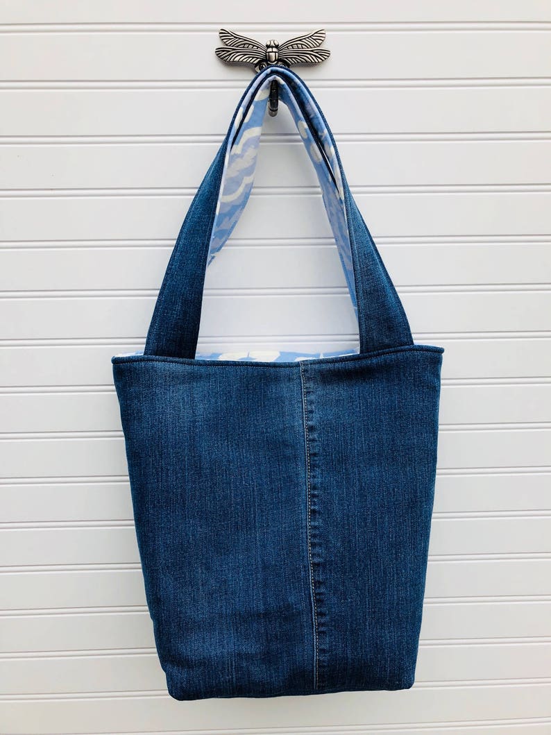 Medium Tote Bag Quilted Tote Bag Fabric Tote Bag Bible Tote Bag Up-cycled Tote Bag
