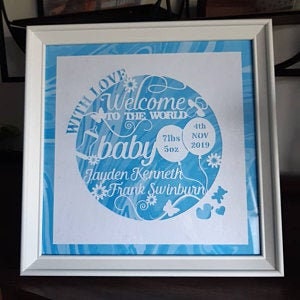 Welcome to the World New Baby Gift Personalised PDF SVG - Etsy UK
