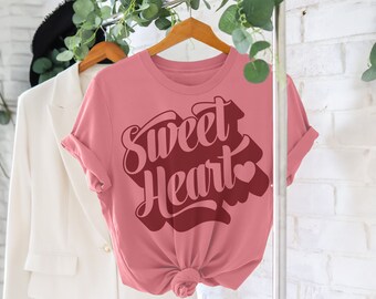 Sweetheart SVG, PNG, Valentine's Day Svg, Retro Valentine Svg, Heart Svg, Valentine Shirt Svg, Sweet Heart Png, Love Heart Png