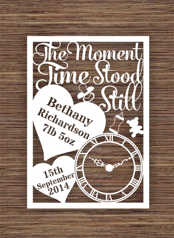 Download The Moment Time Stood Still For New Baby Pdf Svg Commercial Etsy