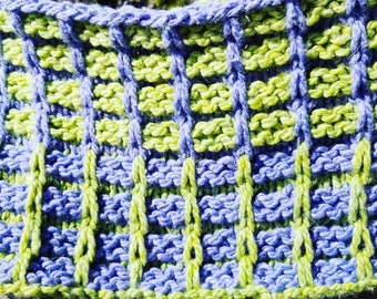 Colorful Chunky Knit Cotton Neck Cowl: Warm Winter Gaiter