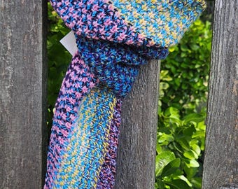 Multicolor Asymmetric Scarf: Lightweight
