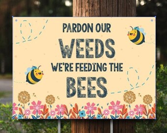 Cartello Da Giardino Divertente "Pardon The Weeds" – 20x30 Cm In Alluminio - 2