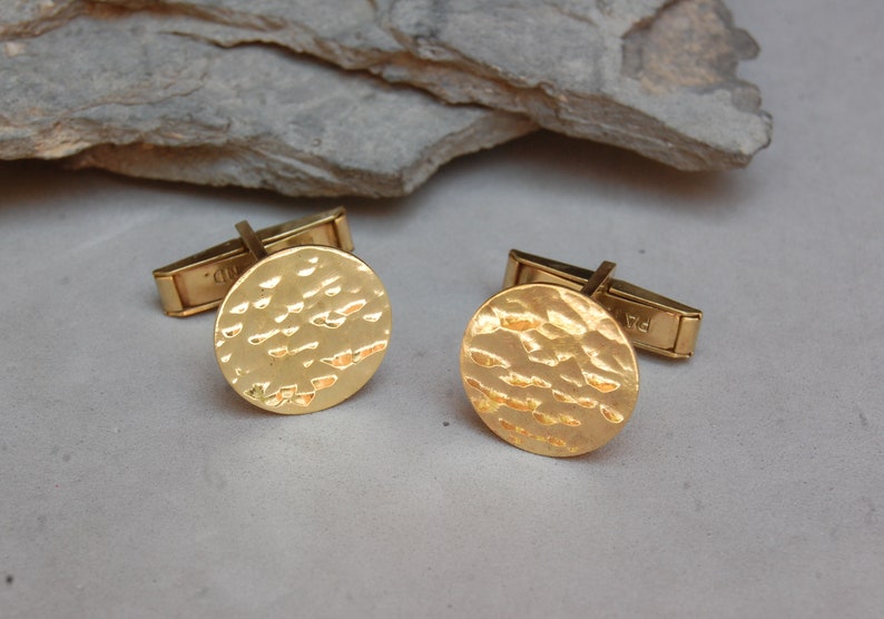 Cufflinks Hand Made from Muntz Metal Copper Cutty Sark Clipper Ship Hammer Forged 58 Circle Hand Made Nautical