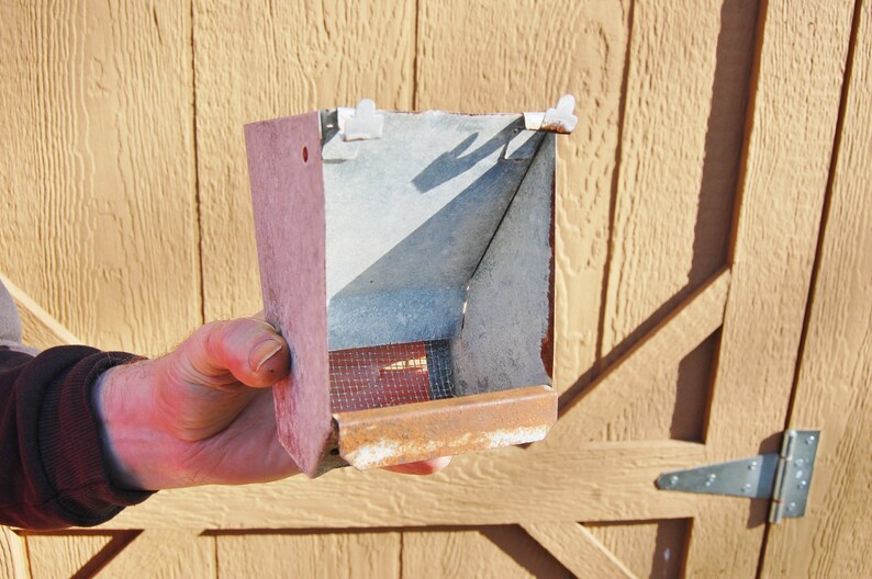 Set 3 Galvanized Tin Metal Rabbit Feeder Bins/ Garden Planters Etsy