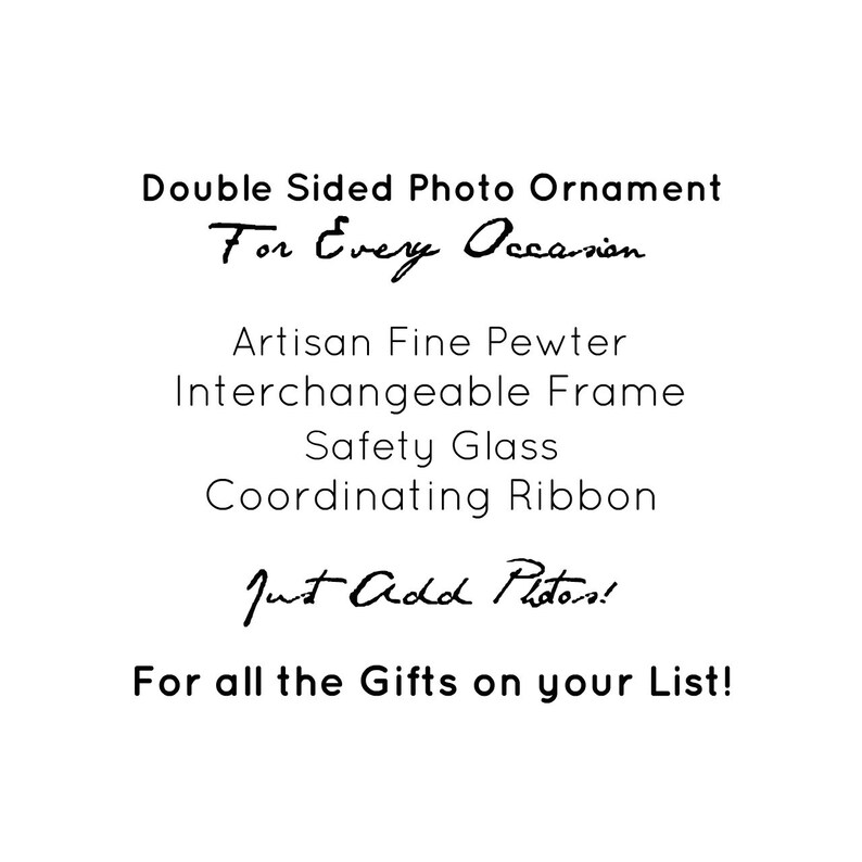 Double Sided Photo Frame Ornament Artisan Fine Pewter. Etsy