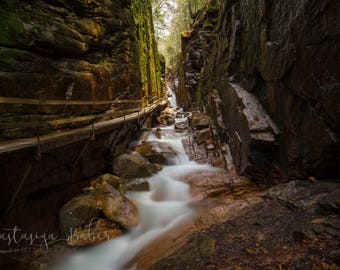 Lincoln New Hampshire, Photography Print, Flume Gorge