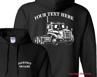 Freightliner Cascadia Hoodie: Custom Semi Truck Pullover