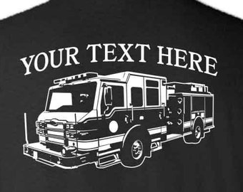 Fire and Rescue Engine - Personalized Custom Cotton T-shirt - #FR001