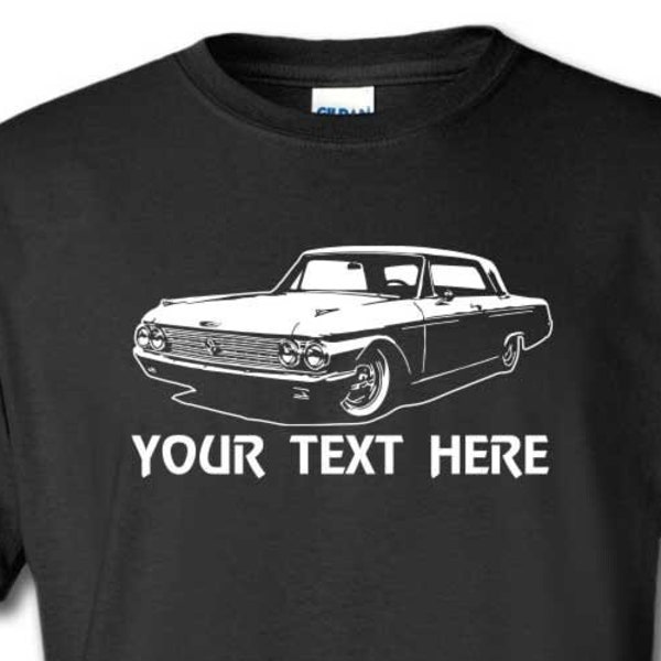 FORD GALAXIE 500 1962 Car with Personalization on Cotton T-Shirt TCR059