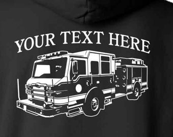 Fire and Rescue Engine  - Personalized Custom Pullover Hoodie - #HFR001